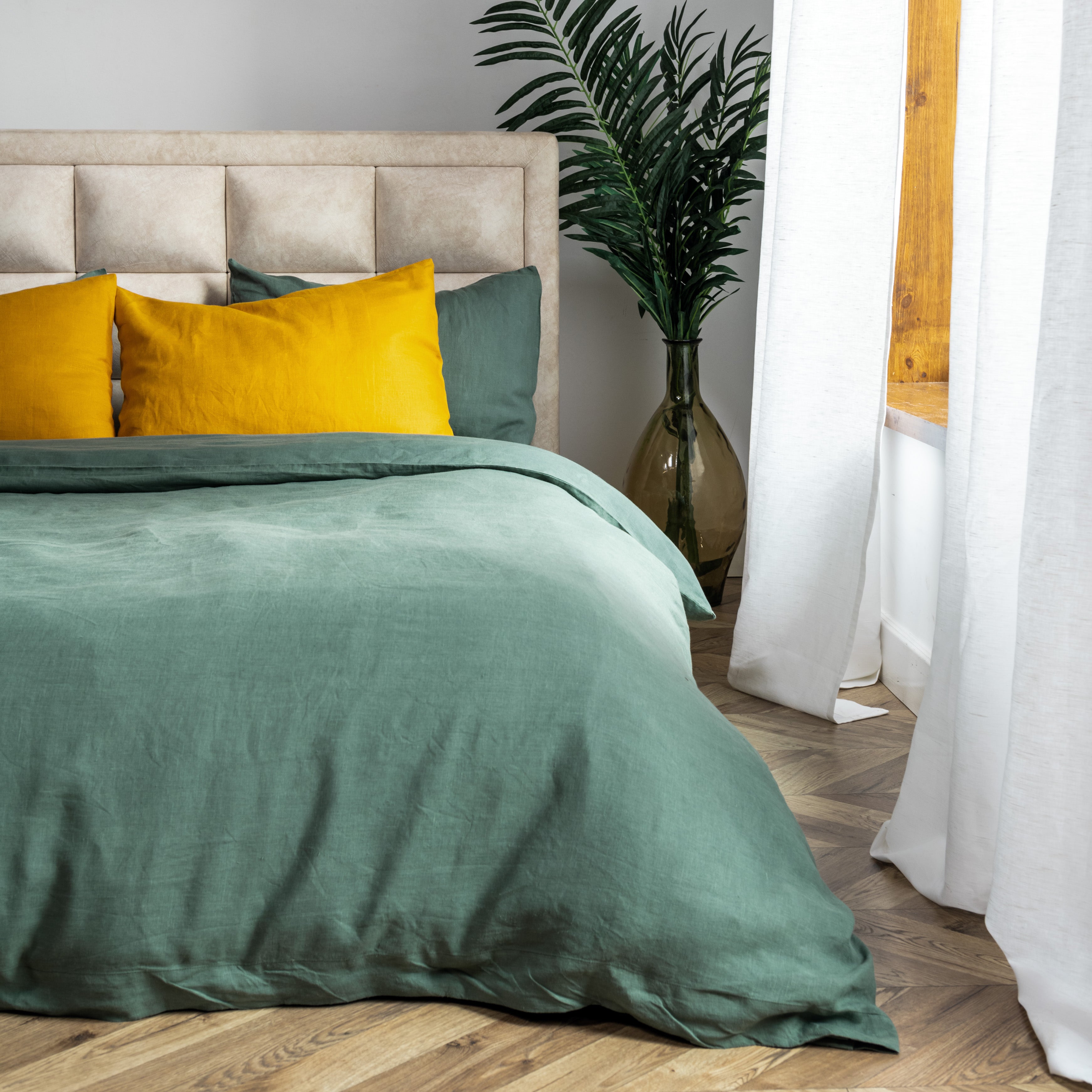 linen duvet set double