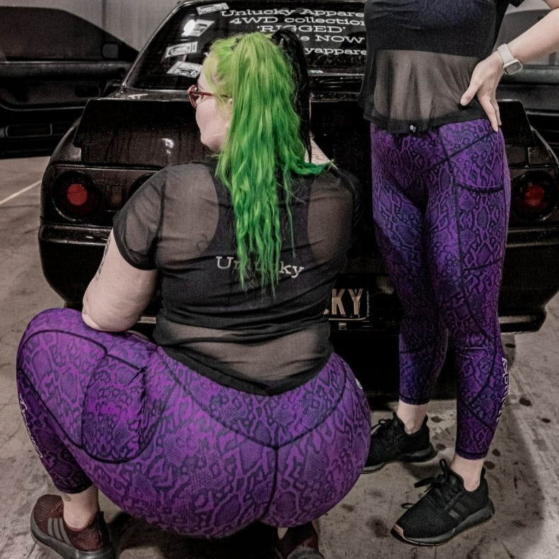 Venom Blue Non Scrunch Leggings