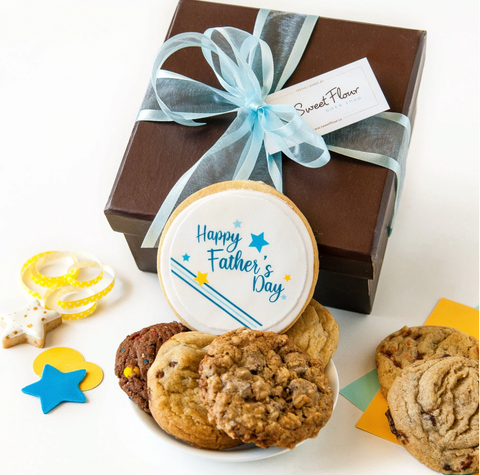 box of 24 happy father's day cookies for delivery in Toronto and Canada