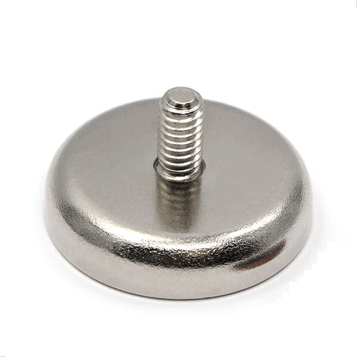 Neodymium Male Thread Pot Magnet - D60mm x 30mm M8 (113kg) - Frenergy Magnets product image