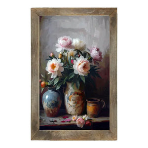 Rustic Flowers Vertical Frame Print, Size Options - Thenestedfig