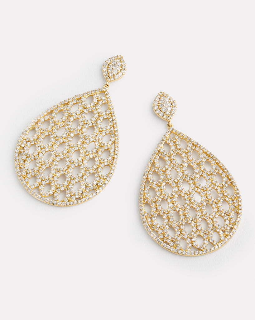 Woven Pear Shape Aladdin Earring with Diamonds – Jamie Wolf