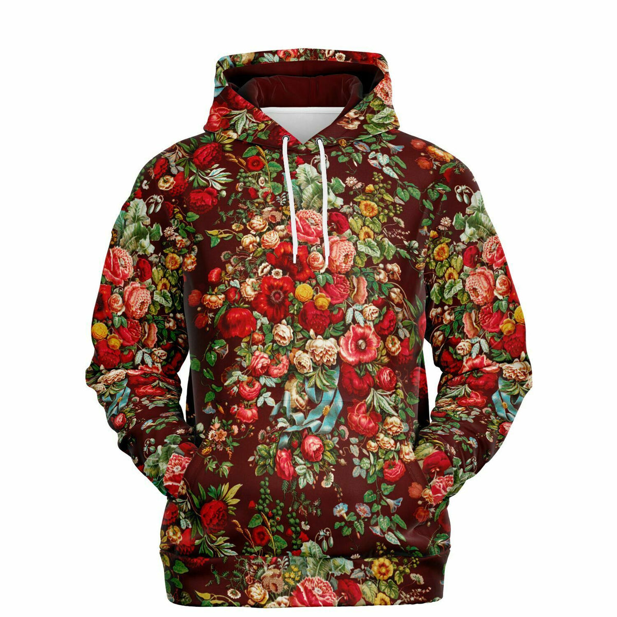 Floral Zip up Hoodie Designer Vintage Clothing Unique Sweatshirt