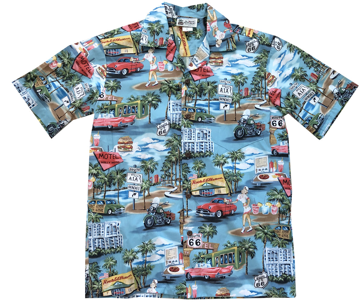 Memories of Route 66 Hawaiian Shirt - Hawaiian Shirtopia