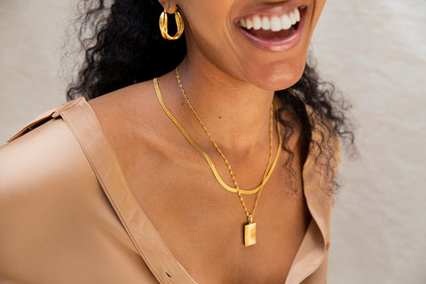 Imani necklace eshe earrings heri necklace ayele jewelry pvc goldplated