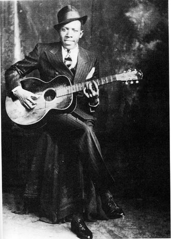 Robert Johnson with his Stella Guitar 