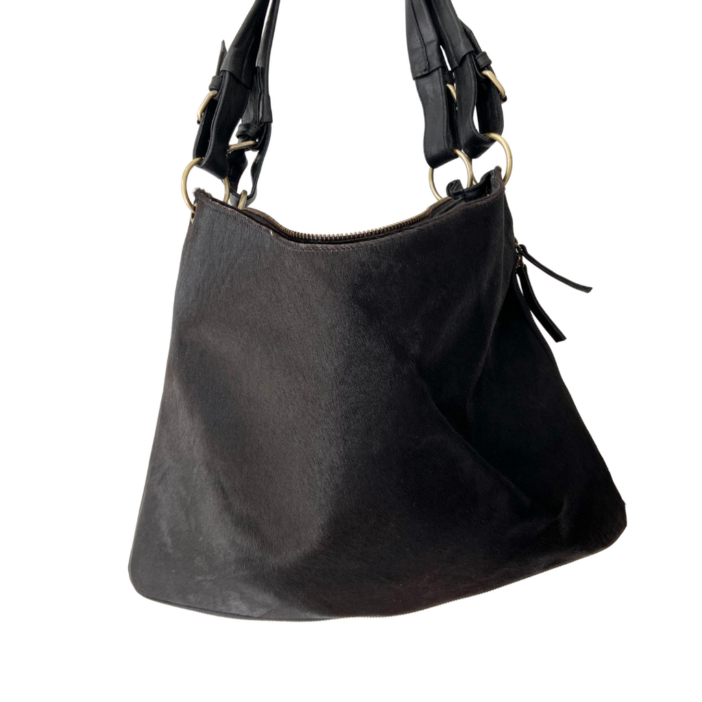 AUDRI SHOULDER BAG BLACK LEATHER