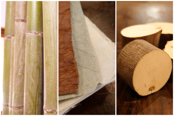 Bambú, papel japonés, madera de Ego