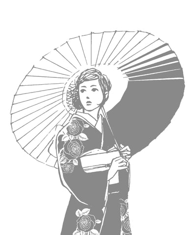 成人式と和傘のイメージ