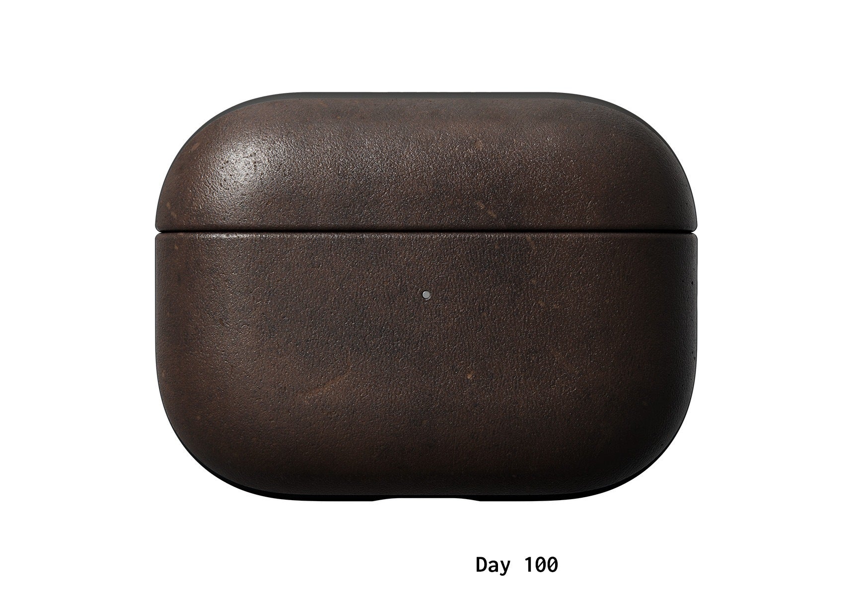 Δερμάτινη πατίνα AirPods Rugged Case Horween μετά από εκατό ημέρες.