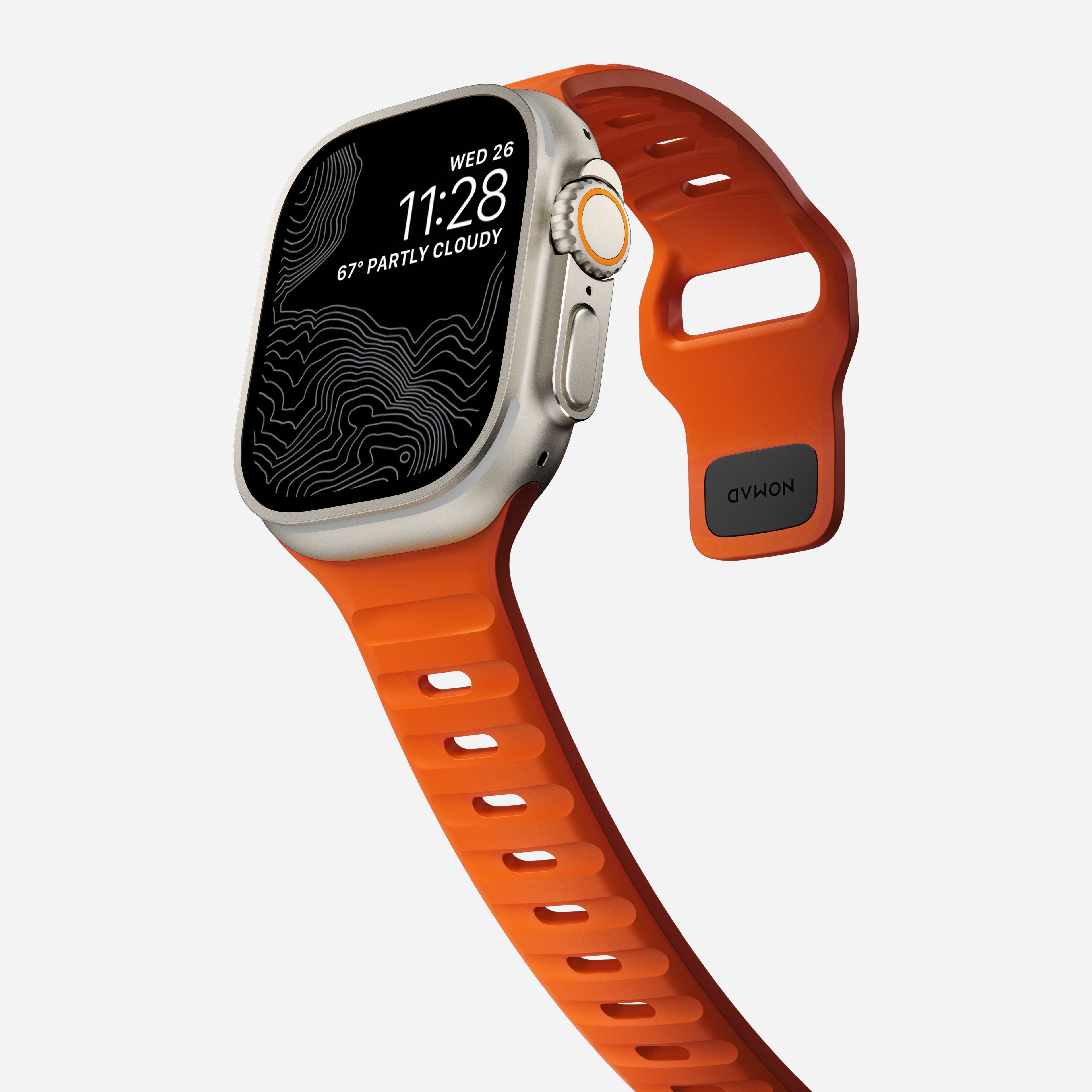 NOMAD® Sport Band - 45mm | Ultra Orange for Apple Watch Ultra