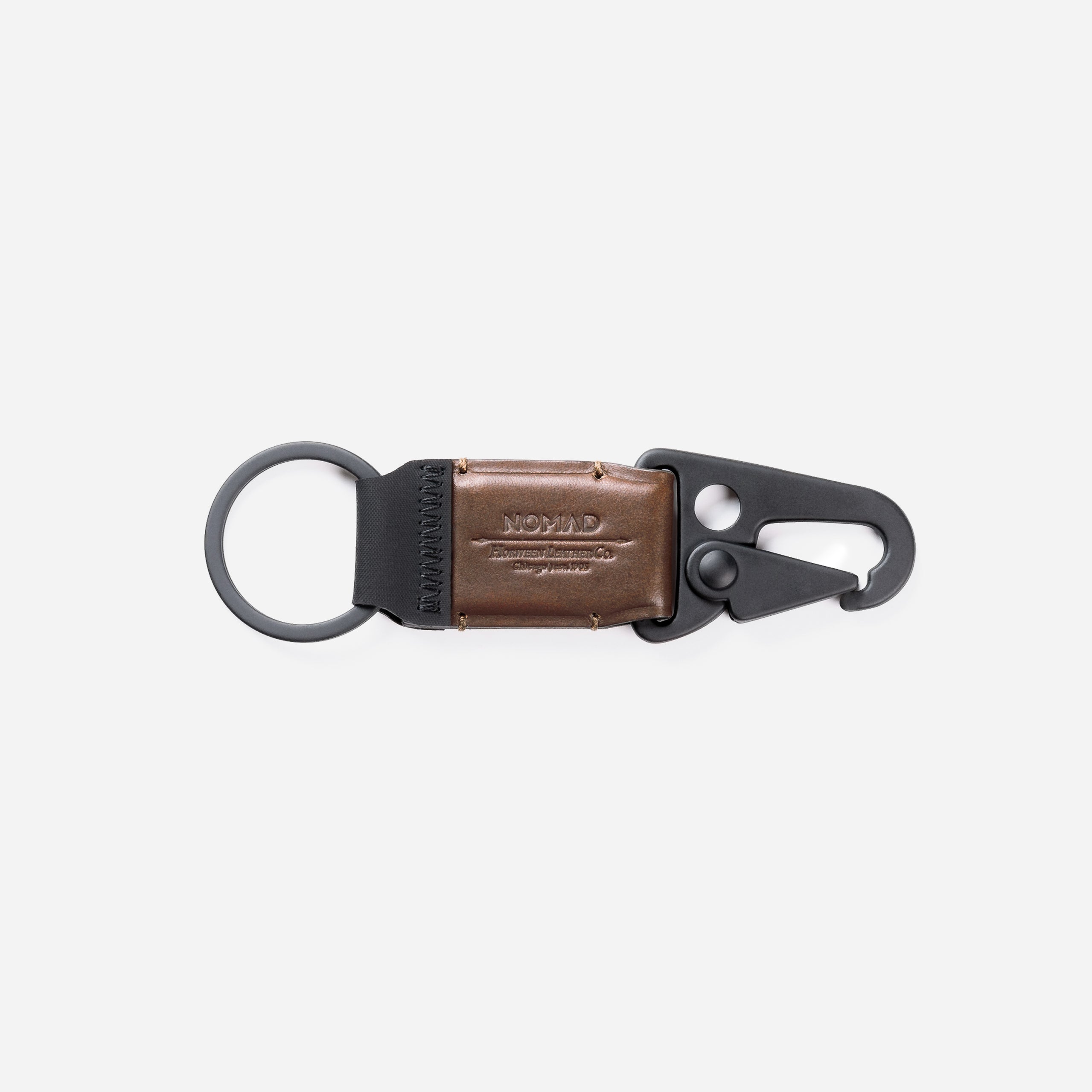 Brown Kodiak Key Clip  Leather Key Chain made in America at KMM & Co.