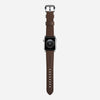 Traditional strap rustic brown silver hardware 40mm   
