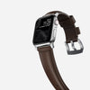 Traditional strap rustic brown silver hardware 40mm   