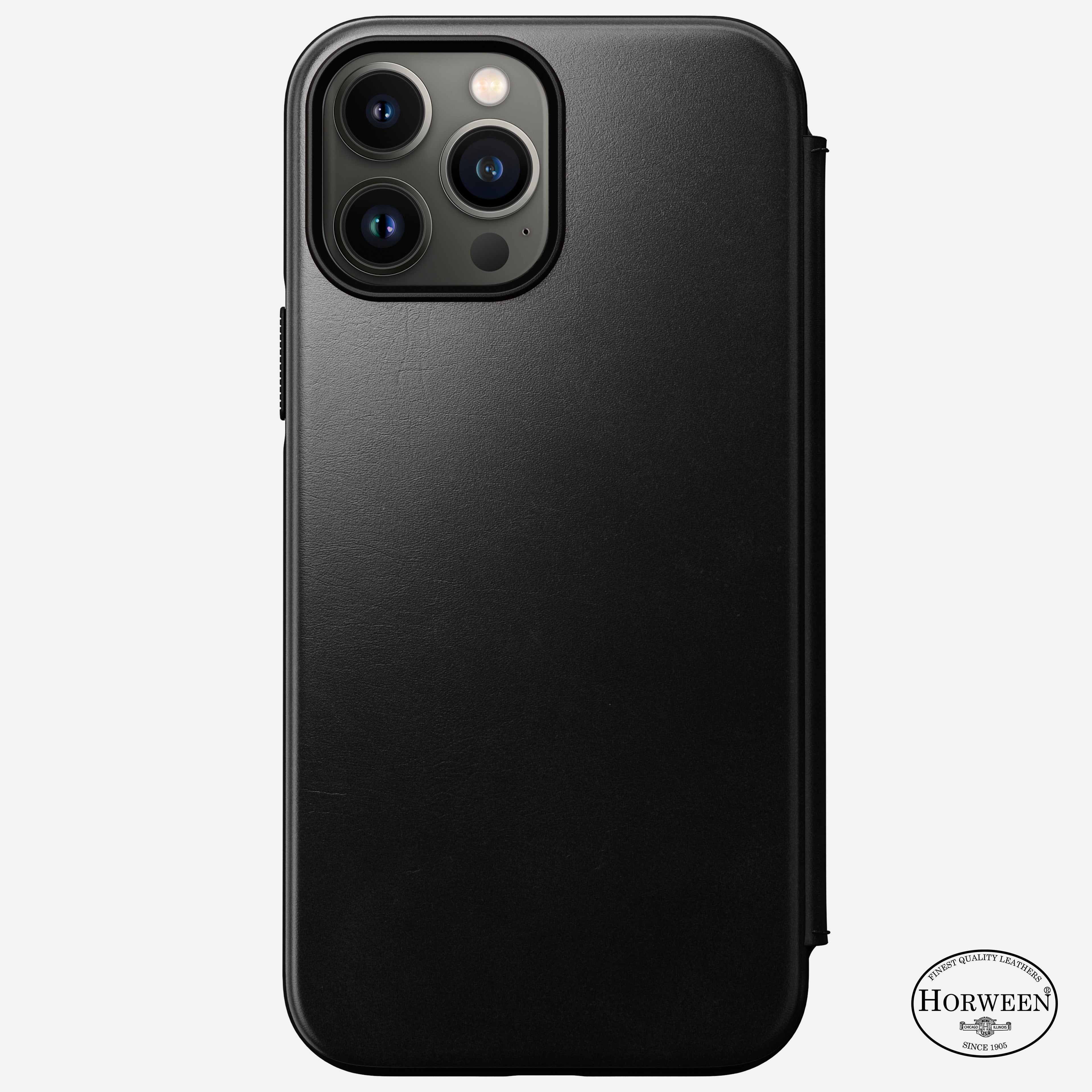 Modern Leather Folio - iPhone 13 Pro Max | Black | Horween 