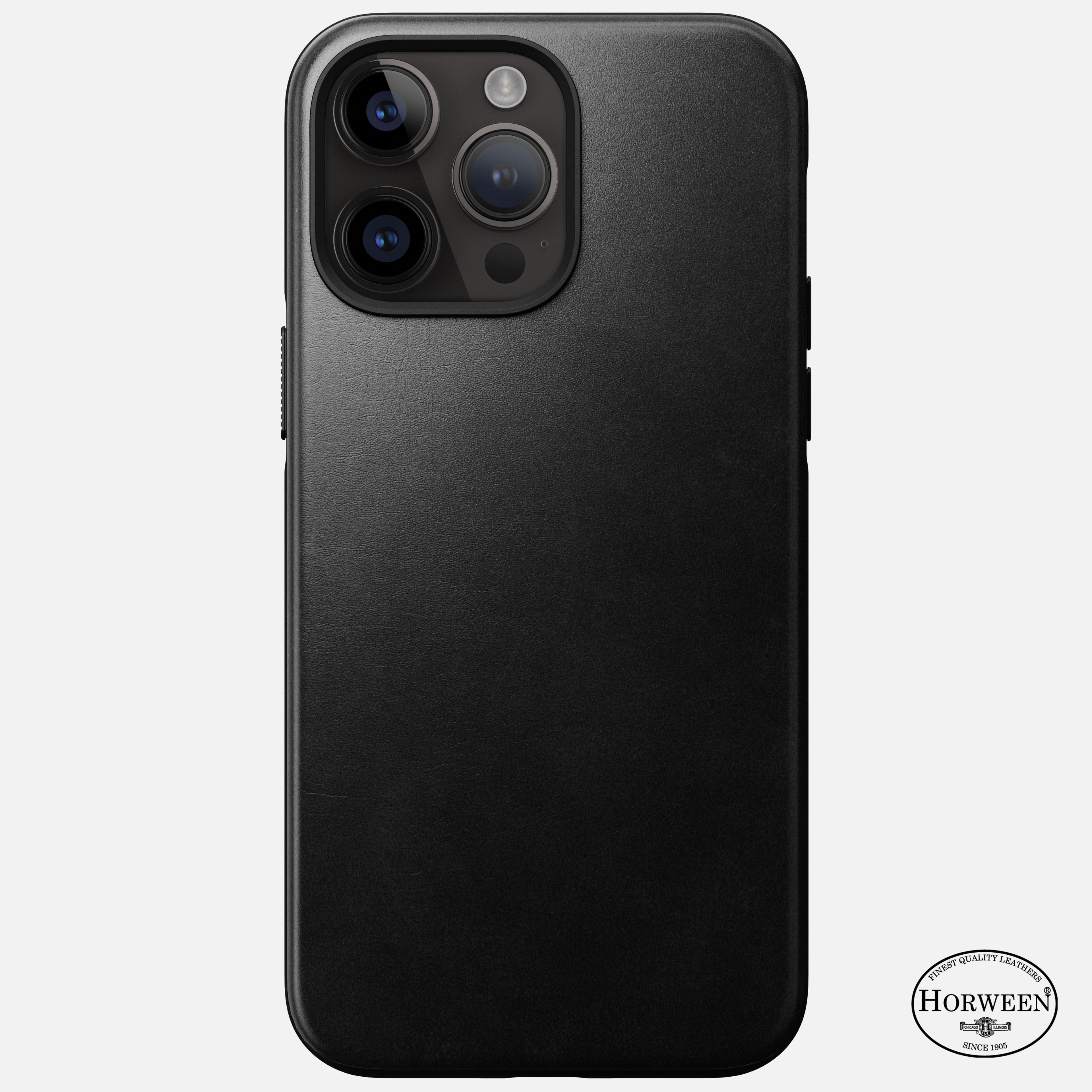 NOMAD® Modern Leather Case - iPhone 14 Pro Max | Black | Horween