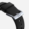 Active strap pro heinen leather black silver hardware  