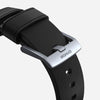 Active strap pro heinen leather black silver hardware 40mm 