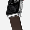 Active strap pro heinen leather classic brown silver hardware 40mm