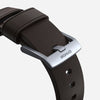 Active strap pro heinen leather classic brown silver hardware 40mm