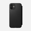 Rugged folio horween leather black iphone 12 mini