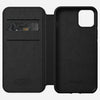 Rugged folio horween leather black iphone 12      