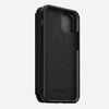 Rugged folio horween leather black iphone 12      