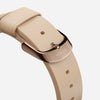 Modern slim strap horween leather natural gold hardware  