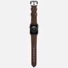 Traditional strap rustic brown silver hardware    