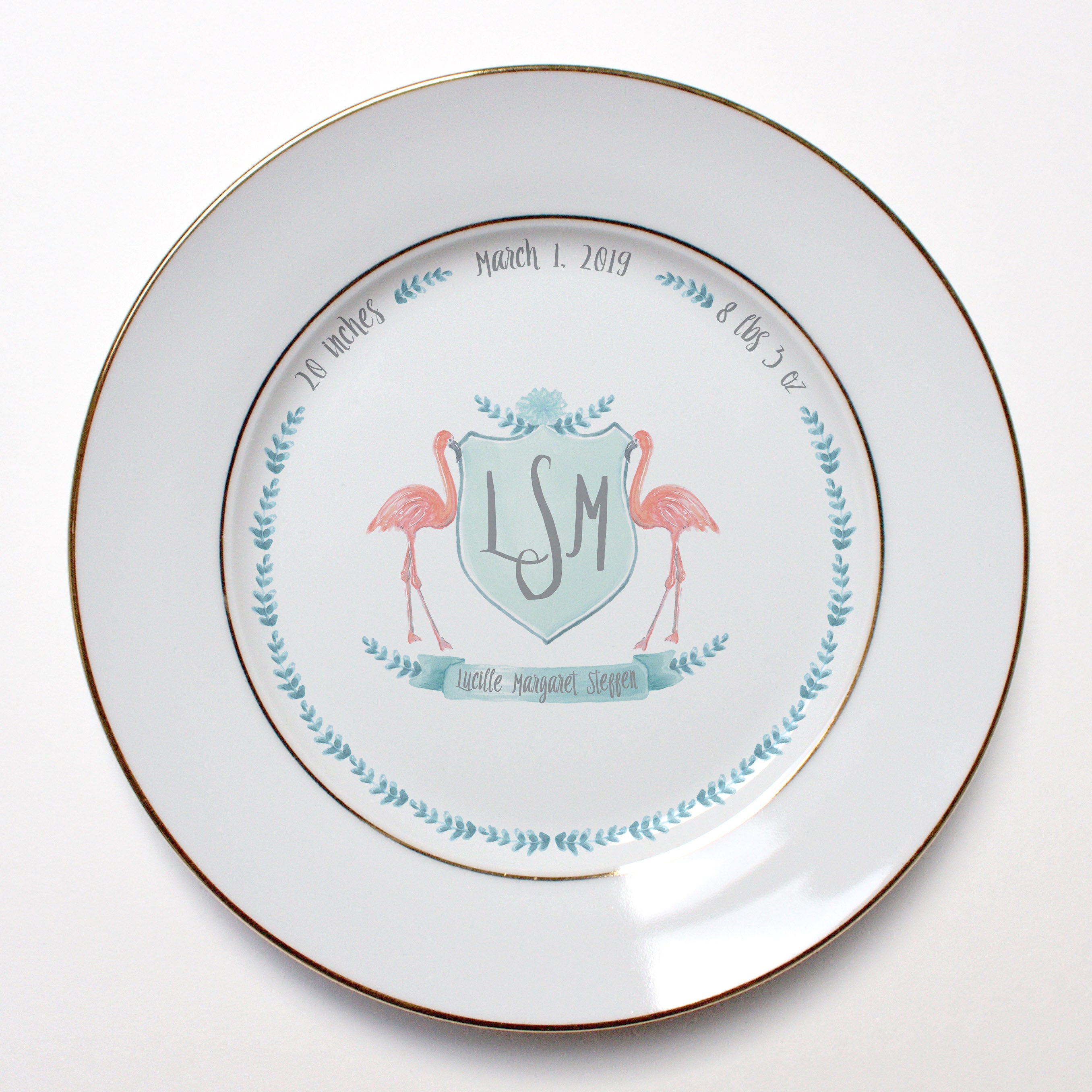 baby keepsake plate