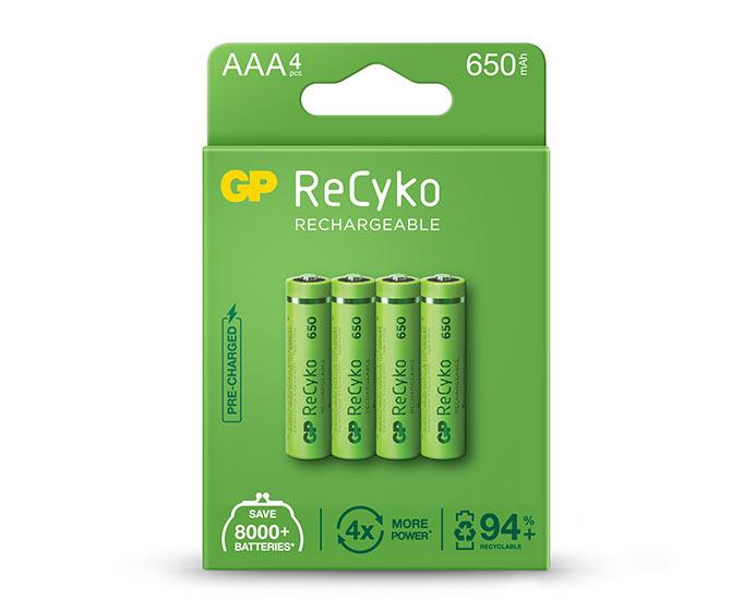 Preguntar implícito S t GP ReCyko 650mAh AAA (Paquete de 4 pilas) | GP Batteries Americas