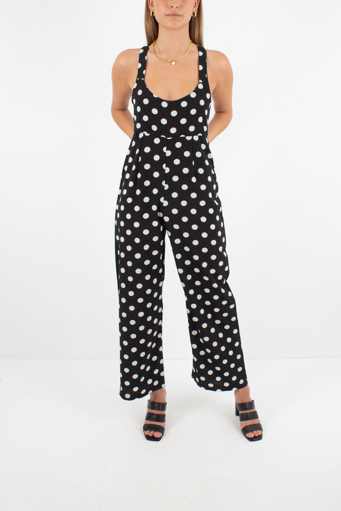 polka dot jumpsuit