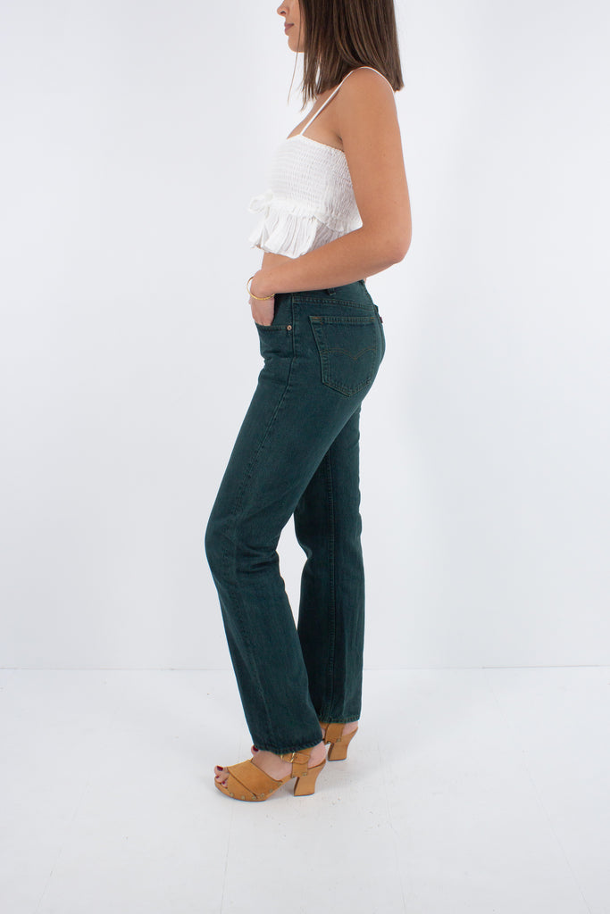 green 501 jeans