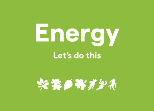 Clover Energy - Let's do this, shown with blend illustrations