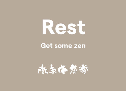 Clover Rest - Get some zen, shown with blend illustrations