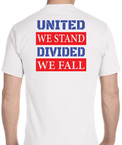 Stayopenil S S T Shirt United We Stand Divided We Fall 50 50 Cotton P All Out Canvas