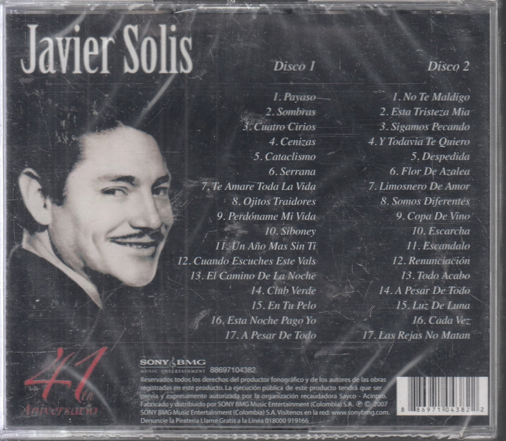 CD X2 Javier Solis - 41 Aniversario – Almacenes La Música