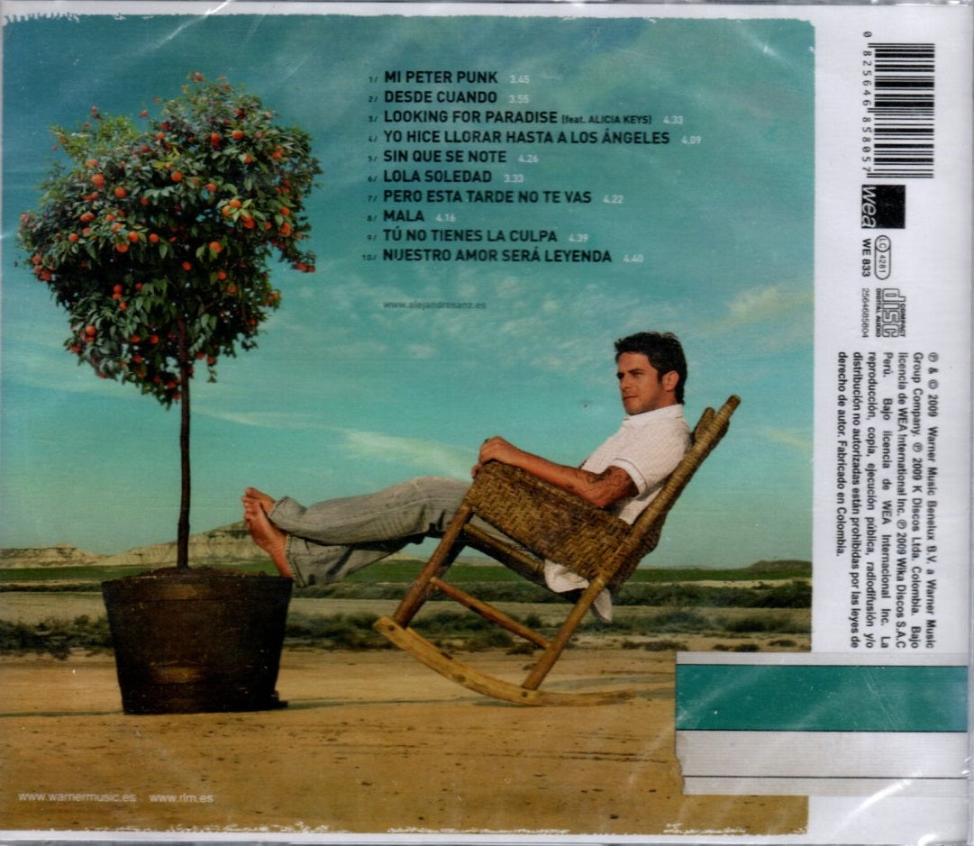 Cd Alejandro Sanz ‎ Paraíso Express Almacenes La Música