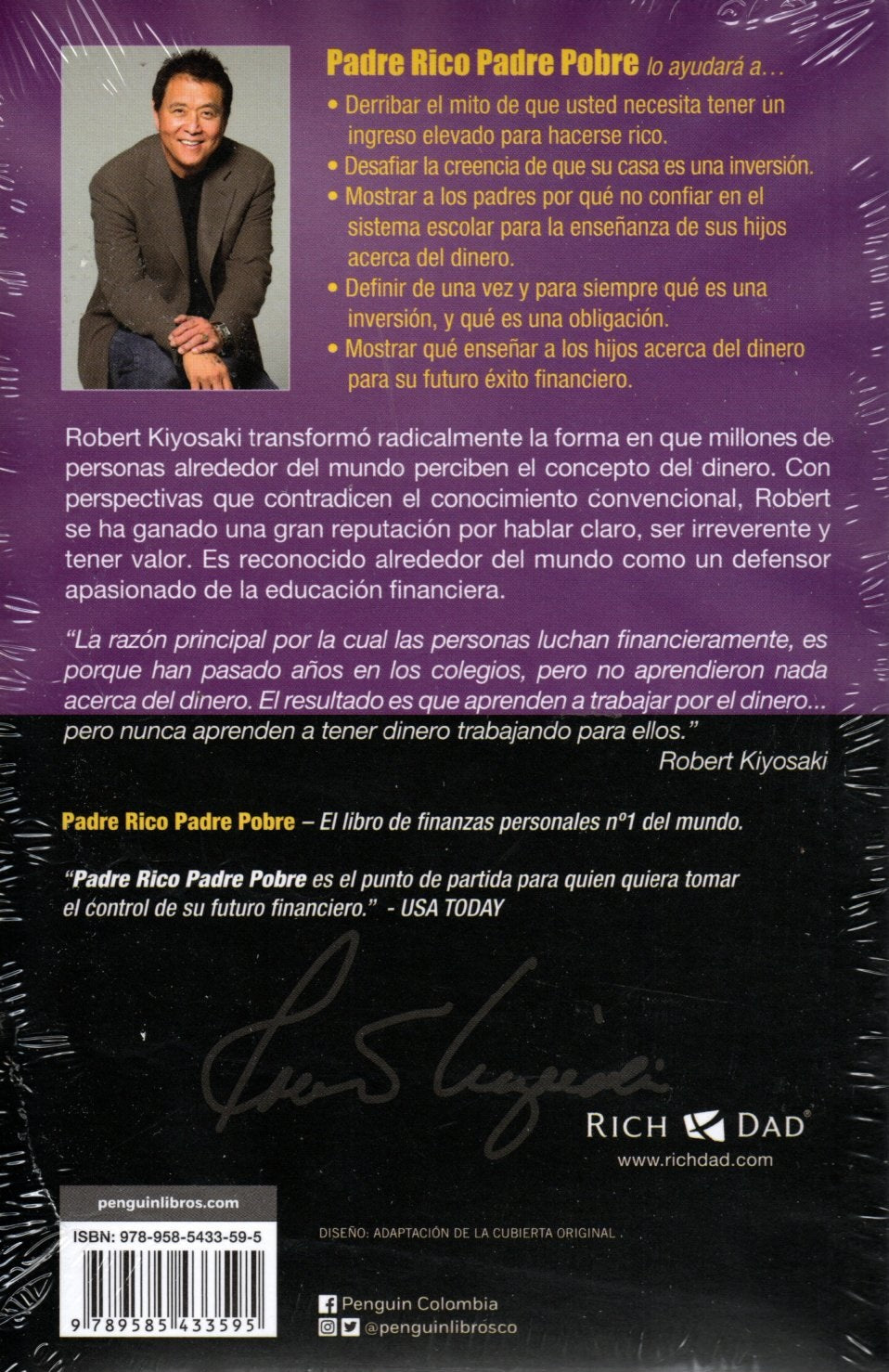 Libro Robert T. Kiyosaki - Padre Rico Padre Pobre – Almacenes La Música