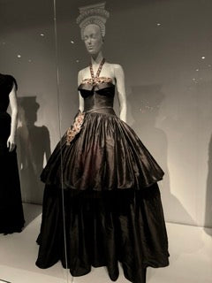 Lanvin (French, founded 1889) Jeanne Lanvin (French, 1867-1946) "Cyclone" evening dress, 1939 Gray silk taffeta embroidered with silver and coral sequins and beads