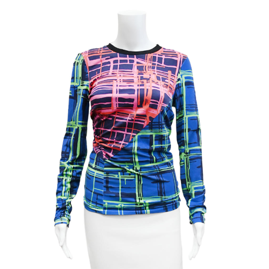 image of Multi-Colored Printed Long Sleeve Top