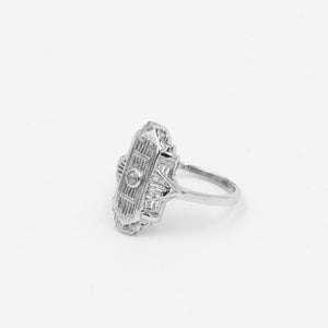 Vintage .05ct Old Mine Cut diamond Engagement Wedding Fashion Ring