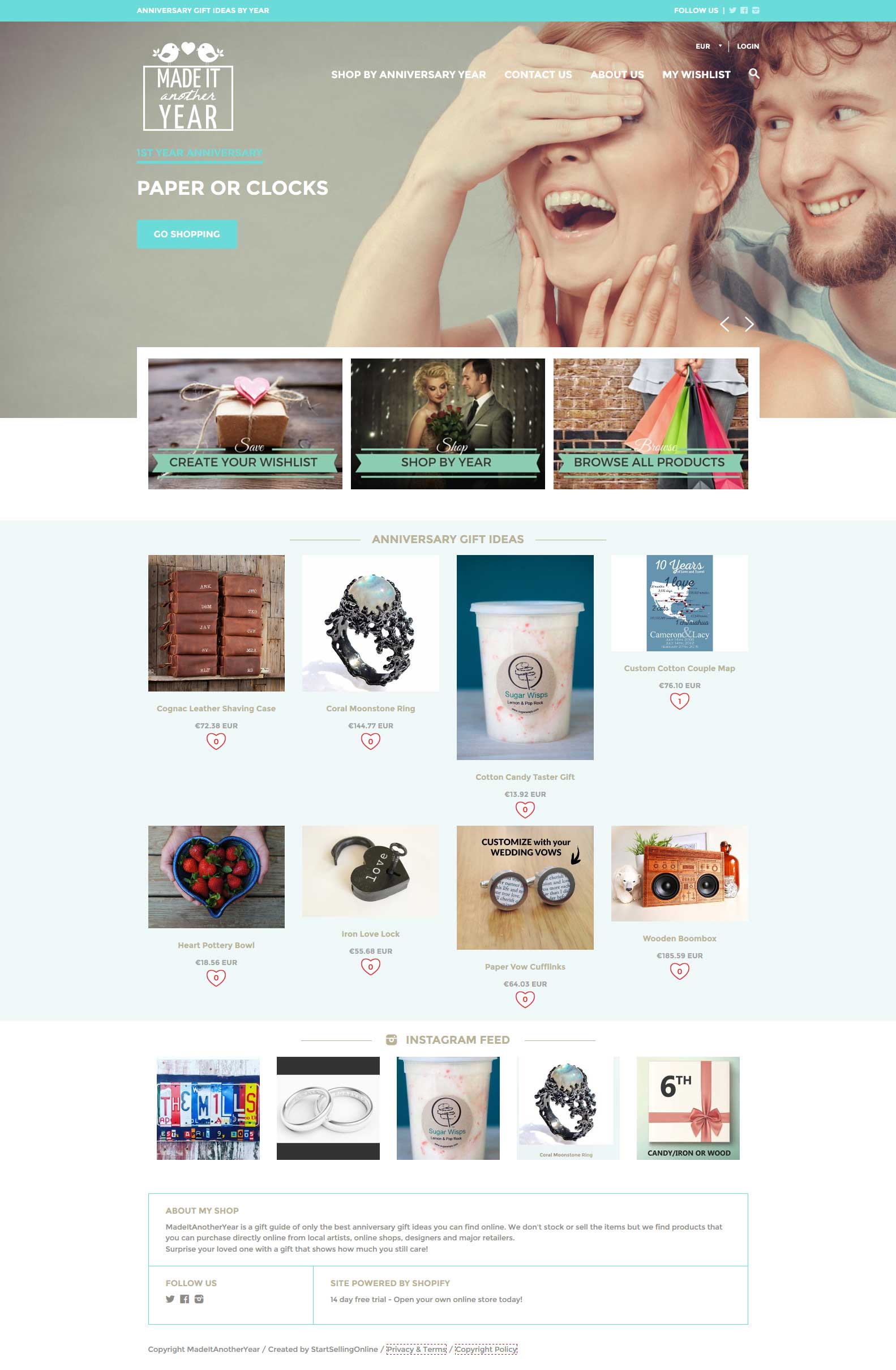 gift site design shopify