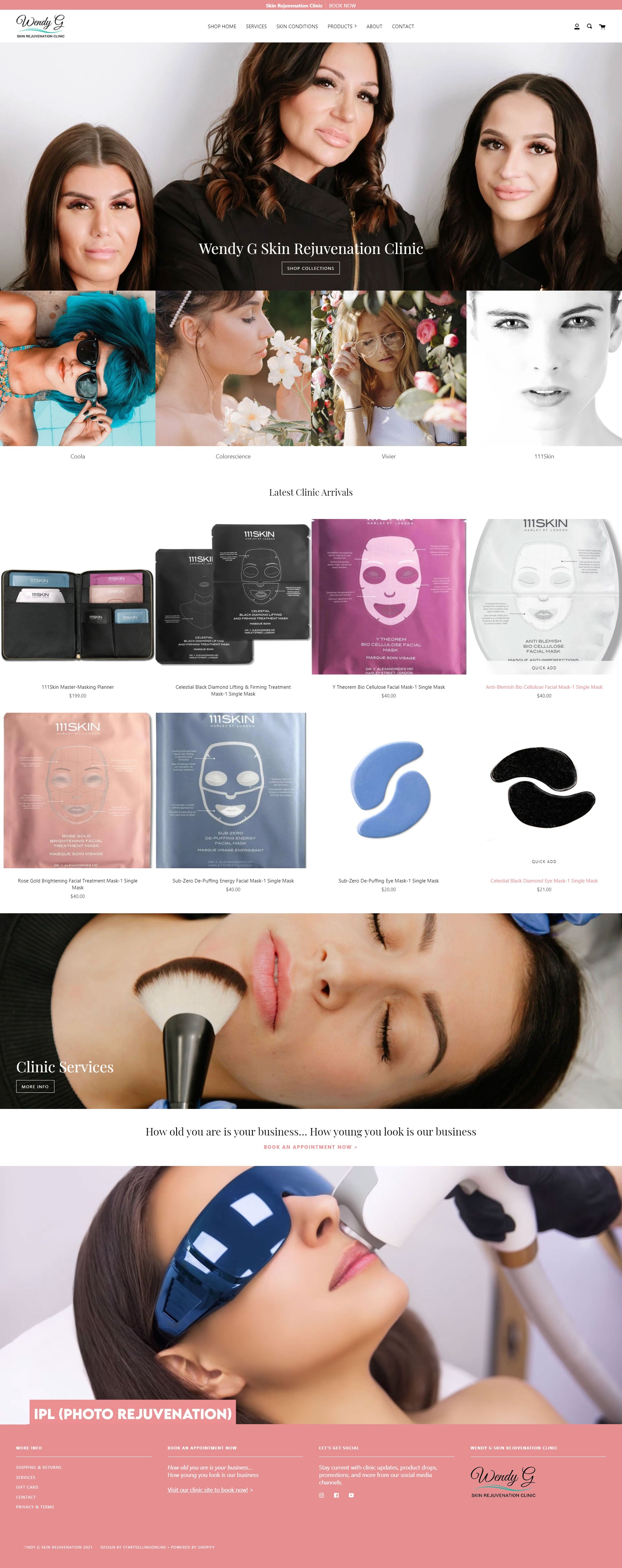 Wendy G Skin Care Shopify Design