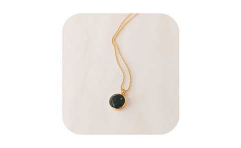 Terra Norte - Bryn necklace featuring black onyx and 14K gold plate.