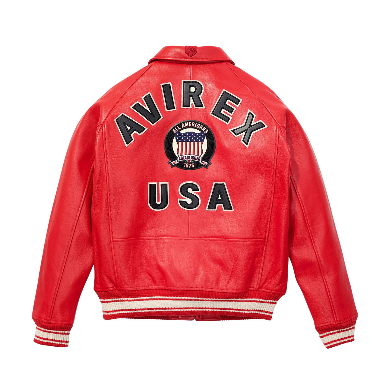 Avirex Icon Leather Jacket (Salvage Red)