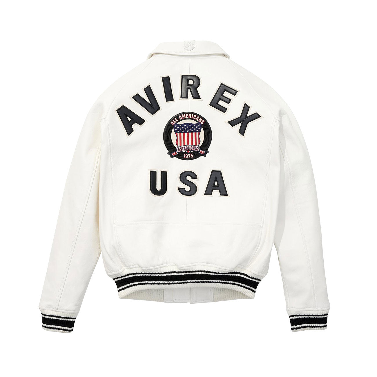 Avirex Icon Leather Jacket (Snow White)