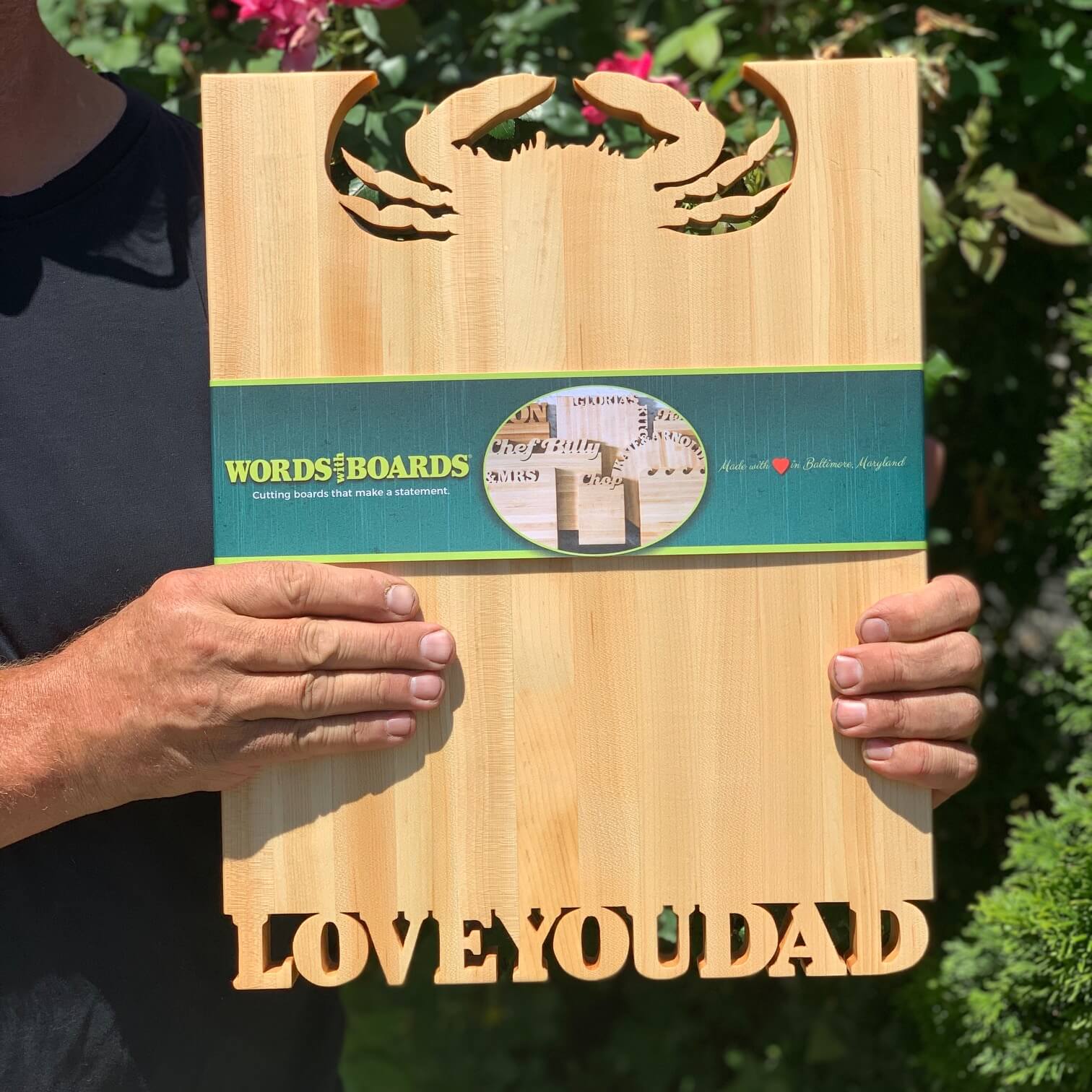 Personalized Cutting Board ~  Crab