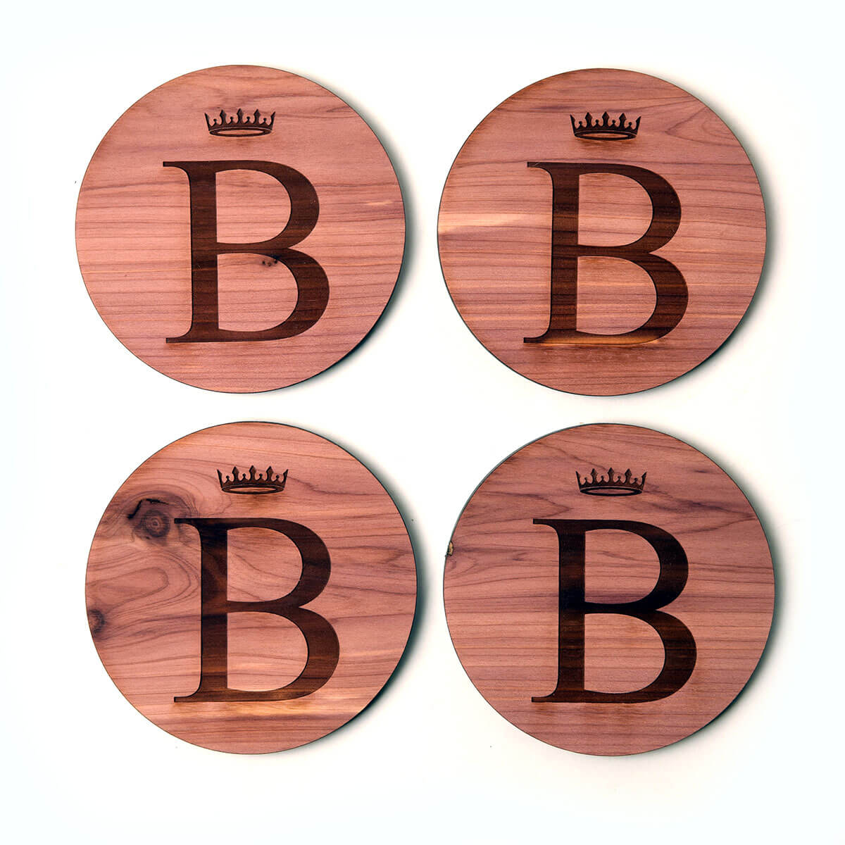 Coaster set with Initial