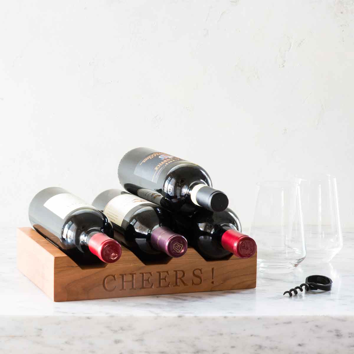 Wood Wine Rack ~ CHEERS!